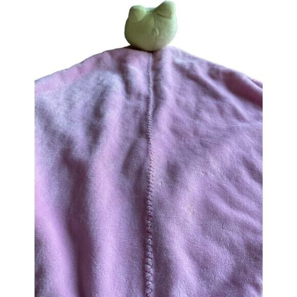Baby Security Blanket Lovey With Frog Head Rattle Plush Toy Precious Firsts - Picture 8 of 8